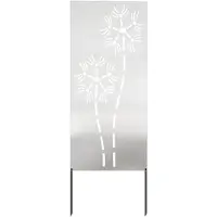vidaXL Toile de protection visuelle de jardin Argent 50 x 140 cm Acier inoxydable
