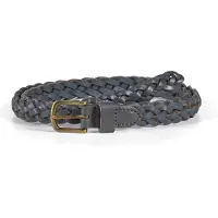 Howard London Ceinture 'Braided Leather Belt William Grey' gris