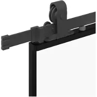 vidaXL Porte coulissante avec ferrure noire 76x205 cm verre ESG
