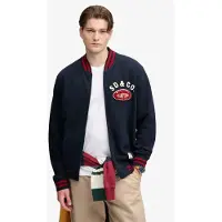 Superdry pour homme. M2014586A Blouson bomber Vintage Athletic bleu marine (M), Casuel, Coton