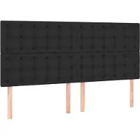 vidaXL Têtes de lit 4 pièces noir 80x5x78/88 cm similicuir