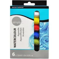Daler Rowney Simply Ensemble de peintures à l'aquarelle 24 x 12 ml