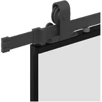 vidaXL Porte coulissante avec ferrure noire 76x205 cm verre ESG
