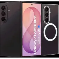 Samsung Galaxy Z Fold 8 Ultra 512 Go Mauve 5G + Back Cover Carbone avec Aimant Noir
