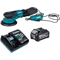 Makita BO 002 CGU101 : Ponceuse excentrique sans fil, 40 V max., diamètre 150 mm, excentrique de 5,0 mm, moteur sans balais, incluant 1 batterie 4,0 Ah et 1 chargeur