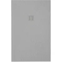 ZEZA Grade Bac de Douche - 120x100cm - antidérapant - antibactérien - marbre minéral - rectangulaire - mat perla (gris clair) 400000000000020024