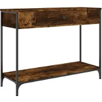 vidaXL Table console chêne fumé 100x34,5x75 cm bois d'ingénierie