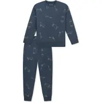 Schiesser Pyjama bleu foncé