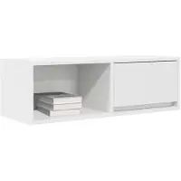 vidaXL Armoire TV blanche 80x31x25,5 cm Bois composite
