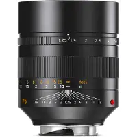 Leica 11676 Noctilux-M 75mm f/1.25 ASPH - Noir
