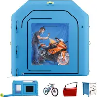 Vevor Cabine de Peinture Gonflable 4x2,5x2,5 m avec Souffleur de 750 W Bleu