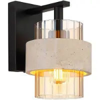 Globo Lampe murale Daren noir avec marbre