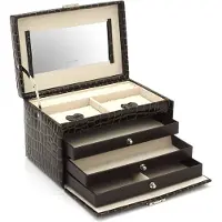 Friedrich Lederwaren Coffret à bijoux JOLIE brun Serrure miroir
