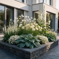 Green Boutiq Vasteplant - Borderpakket - Wit - Diversen - Soorten en kleuren - 12 Planten - Pot 11cm - Hoogte 15-25cm