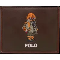 Ralph Lauren pour homme. 405P16242001 Porte-cartes en cuir Polo Bear marron (OSFA), Casuel, Classique