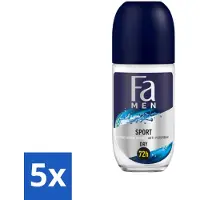 Fa Pflege Fa Men - Sport - Déodorant à bille - Citrus Green - 50 ml - Lot économique - 5 pièces