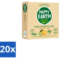 Happy Earth 20 pains de shampoing "Repair & Care" - 70 g - Lot avantageux - 20 pièces