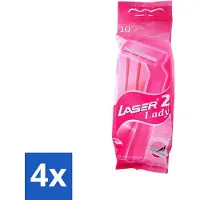 Benson - Laser Twin Women - Rasoirs jetables - Pour femmes - 10 lames - Pack avantage - 4 pièces
