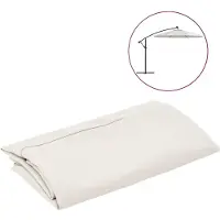 vidaXL Housse de remplacement pour parasol sable blanc 350 cm