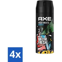 Axe Ax - Déodorant spray pour le corps - 48h Fresh - Forêt fraîche & Graffiti - 150 ml - Pack économique - 4 pièces