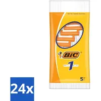 BIC - Lames de rasoir - Lame simple - Lames jetables - 5 lames de rasoir - Pack avantage - 24 pièces