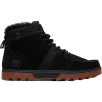 Dc-shoes - Chaussures doublées en sherpa - Woodland Black Gum pour Homme en Cuir - Taille 8,5 US - Noir