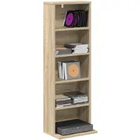 vidaXL Étagère CD Sonoma-Eiche, 33 x 23,5 x 97,5 cm, panneaux de particules