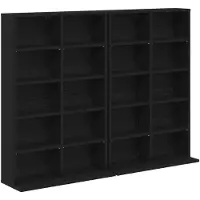 vidaXL Étagère CD, 2 pièces, chêne noir, 65 x 23,5 x 97,5 cm