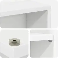 vidaXL Étagère CD blanche, 33 x 23,5 x 97,5 cm, en panneaux de particules