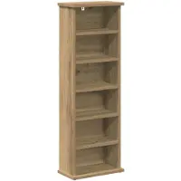 vidaXL Étagère CD Artisan-Chêne, 60 x 17 x 92 cm, en panneaux de particules