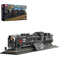 ReoBrix 66801 Locomotive à vapeur, jeu de construction à emboîter, modèle de train, 1546 pièces
