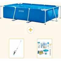 Intex Piscine rectangulaire hors sol - 300x200x75 cm - Composée de 3 parties - Modèle S22351