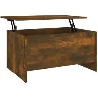 vidaXL Table basse chêne fumé 80x55,5x41,5 cm bois composite