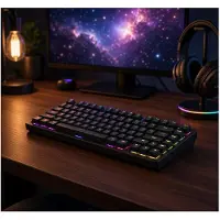 Dark Project Clavier sans fil pour gamer ALU81A Terra Nova V2 Noir RGB