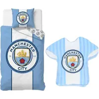 Manchester City Couverture de lit + taies d'oreiller assorties