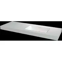 Storke Mata High vasque asymétrique droite Solid Surface mat 150 x 52 cm