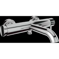 Blaufoss Round 2.0 robinet baignoire mitigeur montage mural extérieur chrome brillant