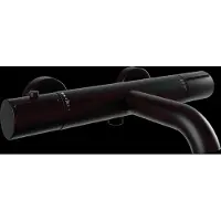 Blaufoss Round 2.0 robinet baignoire thermostatique: noir mat