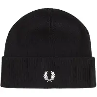 Fred perry pour homme. C3316 Bonnet Classic Merino noir (OSFA), Casuel, Laine