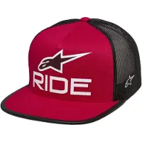Alpinestars Casquette Trucker Ride 4.0 Red Black White, Taille: One Size