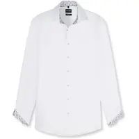 Olymp Luxor Chemise Fine Herringbone White Blanc taille 48