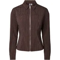 Pieces Chemisier marron / blanc