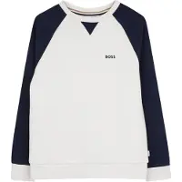 BOSS Sweat marine / blanc