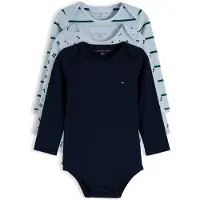 Tommy Hilfiger Bodies m/l - 3 Pack - Sky Blue Rayures - - 56 - Body M/L