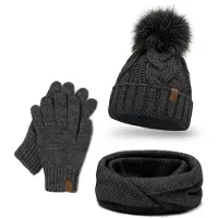 Vivisence Bonnet '7014 Set+R' gris foncé