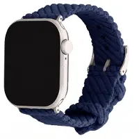 IMoshion Bracelet en velours côtelé pour Apple Watch | 44/45/46/49 mm - Bleu foncé