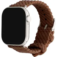 IMoshion Bracelet en velours côtelé pour Apple Watch | 44/45/46/49 mm - Marron