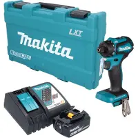 Makita Perceuse-visseuse sans fil DDF 083 RG1K 18 V 40 Nm 1/4" sans balais + 1 batterie 6,0 Ah + chargeur + mallette