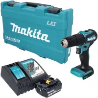 Makita Perceuse-visseuse à percussion sans fil DHP 483 RG1K 18 V 40 Nm sans balais + 1 batterie 6,0 Ah + chargeur + mallette