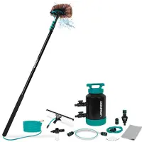 Vonroc Brosse à laver télescopique 6,50m et adoucisseur d'eau | Set complet